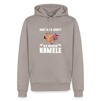 Kostümparty Karneval Jecken - Männer Premium Bio Hoodie - Taupe - Vorne - Nico (187cm)