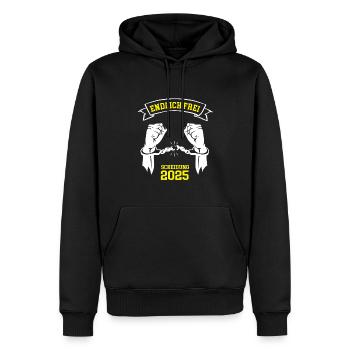 Scheidung 2025 ENDLICH FREI Trennung Geschieden - Männer Premium Bio Hoodie - Schwarz - Vorne - Nico (187cm)