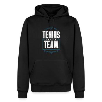Tennis Team - Männer Premium Bio Hoodie - Schwarz - Vorne - Nico (187cm)