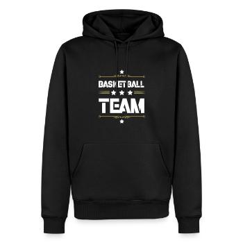 Basketball Team - Männer Premium Bio Hoodie - Schwarz - Vorne - Nico (187cm)