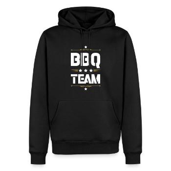 Équipe de barbecue - Sweat à capuche Premium bio Homme - noir - Devant - Nico (187cm)
