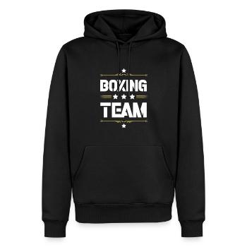 Boxing Team - Männer Premium Bio Hoodie - Schwarz - Vorne - Nico (187cm)