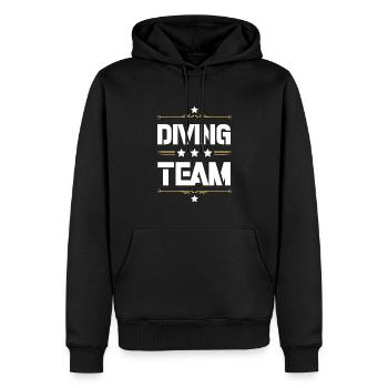 Équipe de plongée - Sweat à capuche Premium bio Homme - noir - Devant - Nico (187cm)
