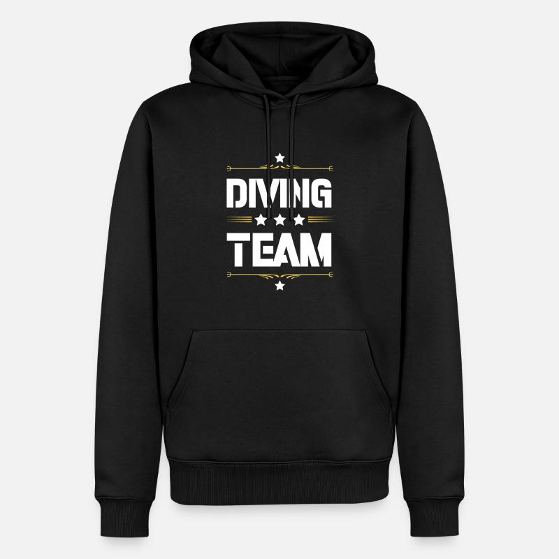 Diving Team - Männer Premium Bio Hoodie - Schwarz