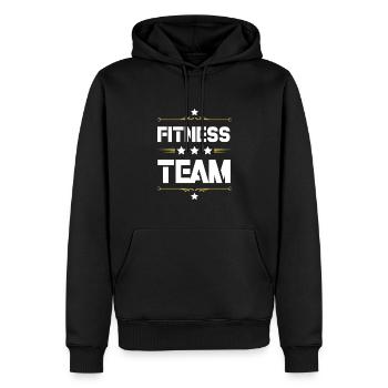 Équipe de fitness - Sweat à capuche Premium bio Homme - noir - Devant - Nico (187cm)