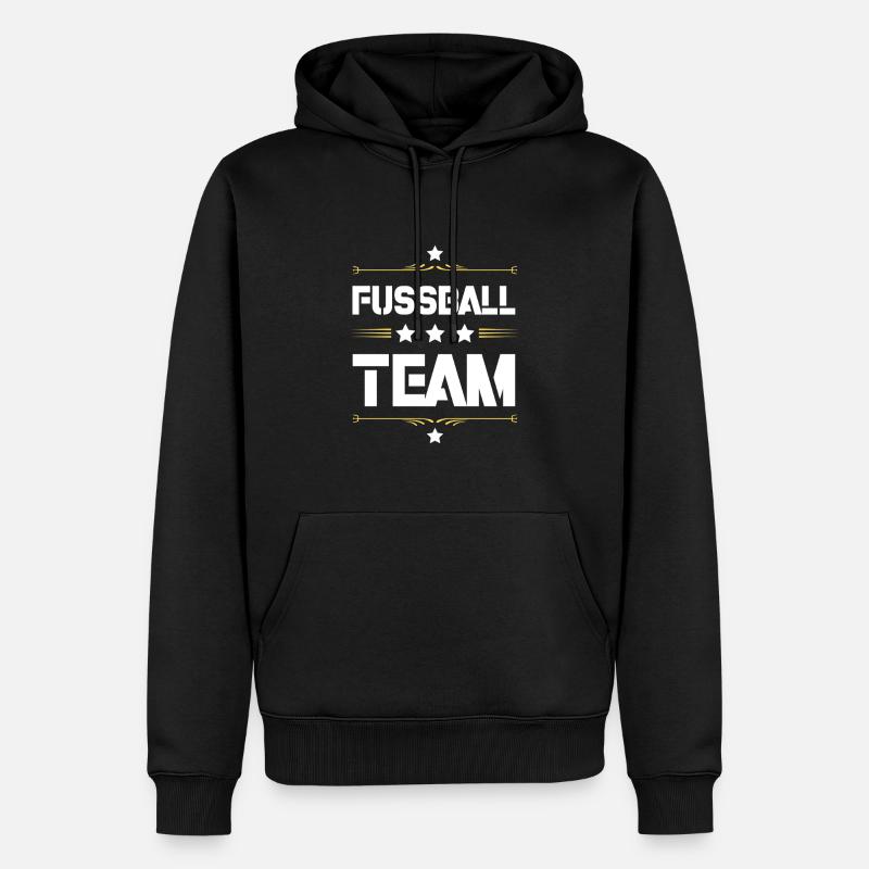 Fussball Team - Männer Premium Bio Hoodie - Schwarz