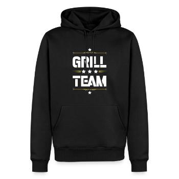 Grill Team - Männer Premium Bio Hoodie - Schwarz - Vorne - Nico (187cm)