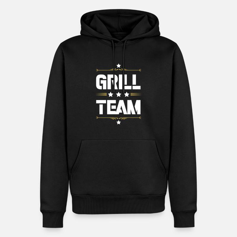 Équipe Grill - Sweat à capuche Premium bio Homme - noir
