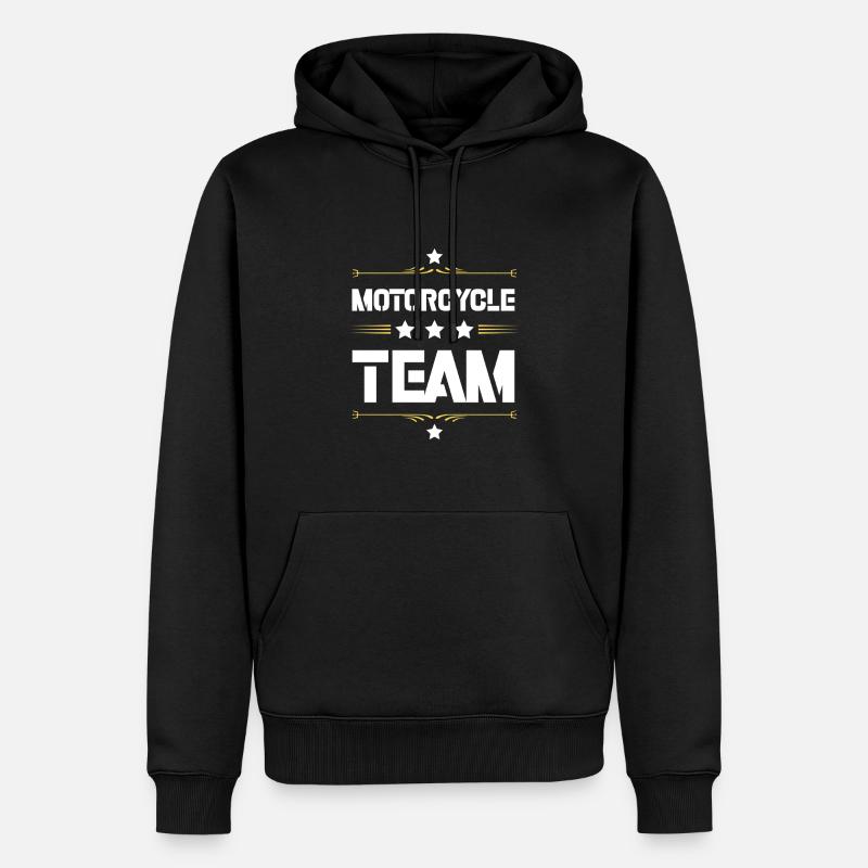 Équipe de motards - Sweat à capuche Premium bio Homme - noir