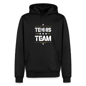 Tennis Team - Männer Premium Bio Hoodie - Schwarz - Vorne - Nico (187cm)