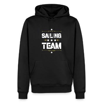 Equipe de voile - Sweat à capuche Premium bio Homme - noir - Devant - Nico (187cm)