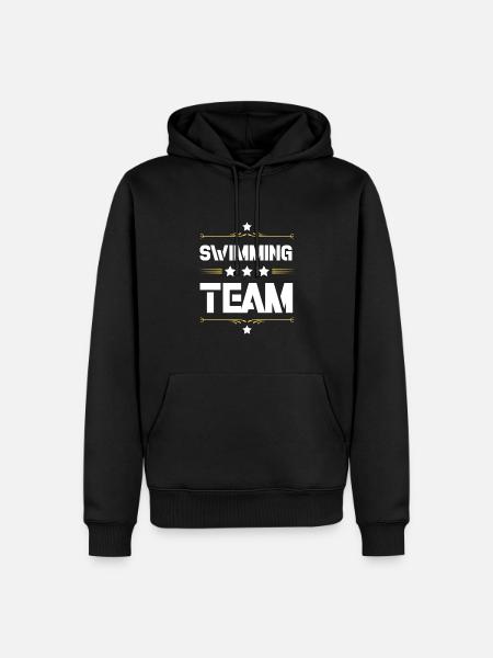 Swimming Team - Men’s Premium Organic Hoodie - black