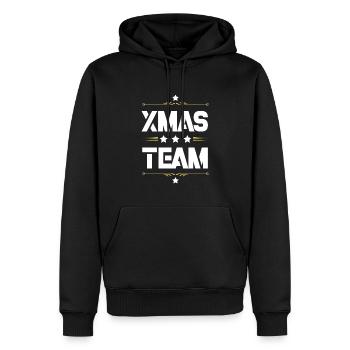 Xmas Team - Männer Premium Bio Hoodie - Schwarz - Vorne - Nico (187cm)