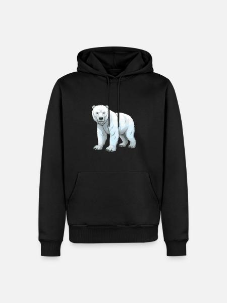 Polar Bear Animal - Men’s Premium Organic Hoodie - black