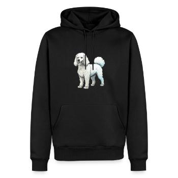 Caniche Chien - Sweat à capuche Premium bio Homme - noir - Devant - Nico (187cm)
