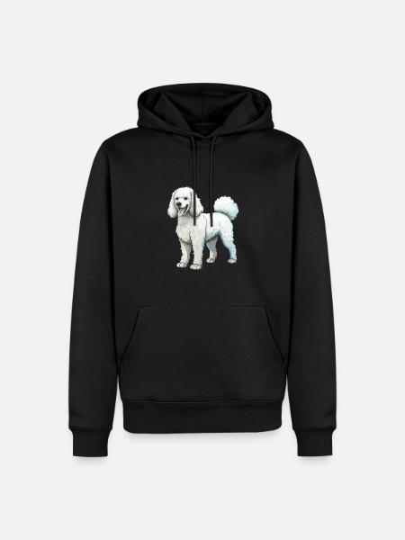 Pudel Hund - Männer Premium Bio Hoodie - Schwarz