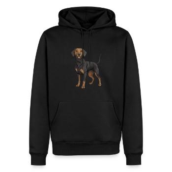 Dachshund Dackel - Männer Premium Bio Hoodie - Schwarz - Vorne - Nico (187cm)
