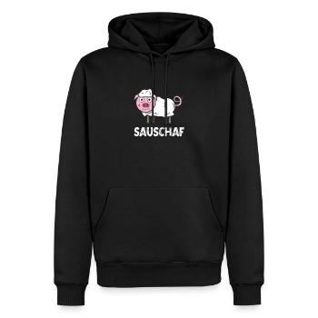 Sauschaf Schweinchen Schaf - Männer Premium Bio Hoodie - Schwarz - Vorne - Nico (187cm)