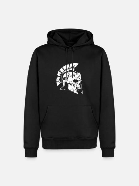 Spartan Gladiator Skull - Men’s Premium Organic Hoodie - black