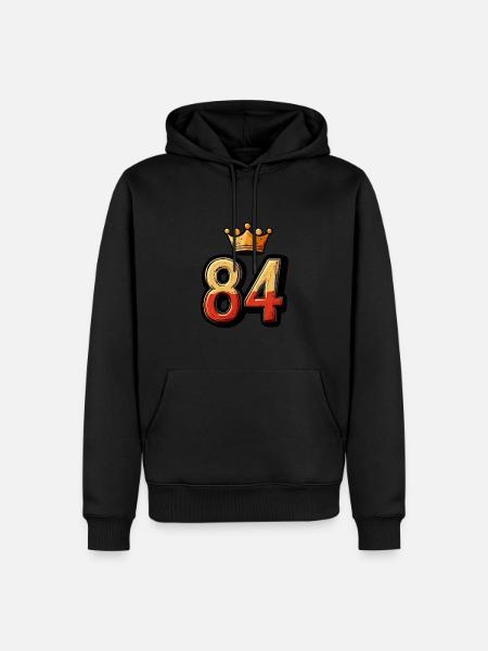 84 Number Krone - Men’s Premium Organic Hoodie - black
