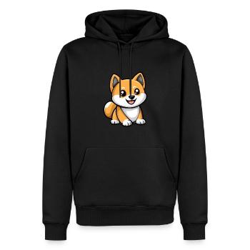 Akita Inu Chien Mignon - Sweat à capuche Premium bio Homme - noir - Devant - Nico (187cm)