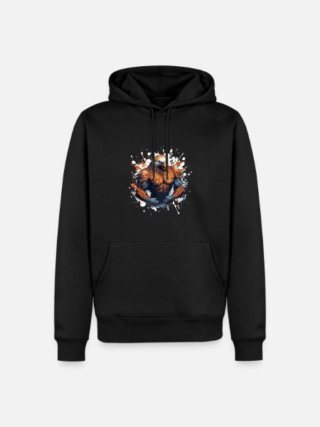 Eagle Muscles Fighter Beast - Men’s Premium Organic Hoodie - black