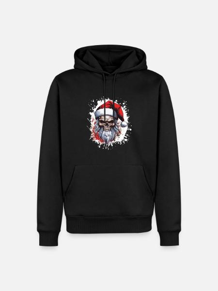 Santa Claus Skull - Men’s Premium Organic Hoodie - black