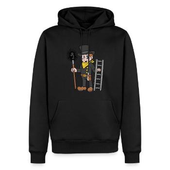 ramoneur - Sweat à capuche Premium bio Homme - noir - Devant - Nico (187cm)