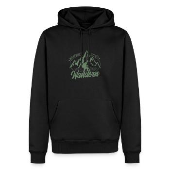 andern mir reichts ich geh wandern - Männer Premium Bio Hoodie - Schwarz - Vorne - Nico (187cm)