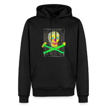Calavera Vintage Skullart - Men’s Premium Organic Hoodie - black - Front - Nico (187cm)
