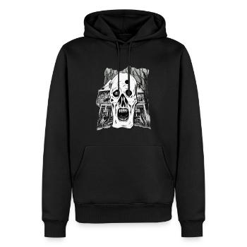 Creepy Horror Movie Fan Design - Men’s Premium Organic Hoodie - black - Front - Nico (187cm)