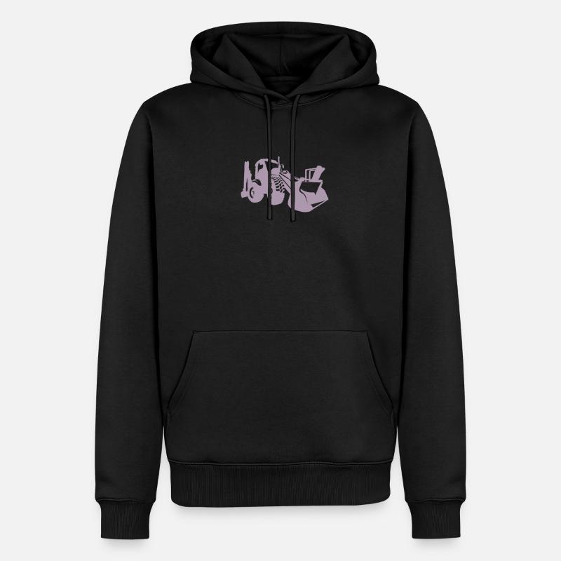 Baggerfahrer Radlader Bagger - Männer Premium Bio Hoodie - Schwarz
