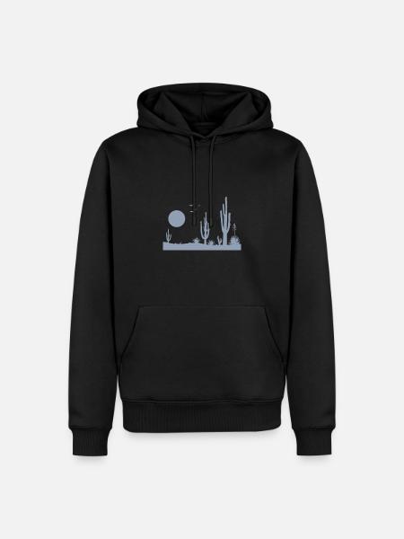 Wüste Wüstenlandschaft - Männer Premium Bio Hoodie - Schwarz