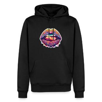 Lips are loving you - Männer Premium Bio Hoodie - Schwarz - Vorne - Nico (187cm)
