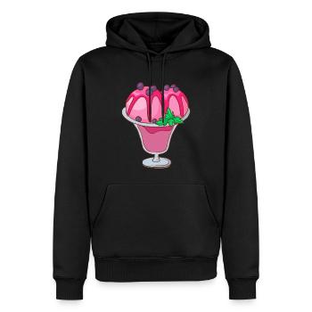 sundae - Men’s Premium Organic Hoodie - black - Front - Nico (187cm)