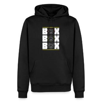 Box Box Box Formel Rennen | Renn-Party - Männer Premium Bio Hoodie - Schwarz - Vorne - Nico (187cm)