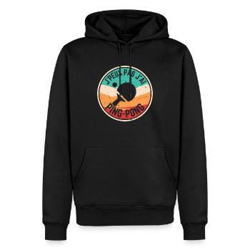 J peux pas j ai Ping Pong - Sweat à capuche Premium bio Homme - noir - Devant - Nico (187cm)