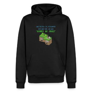 Tremblement de terre - Sweat à capuche Premium bio Homme - noir - Devant - Nico (187cm)