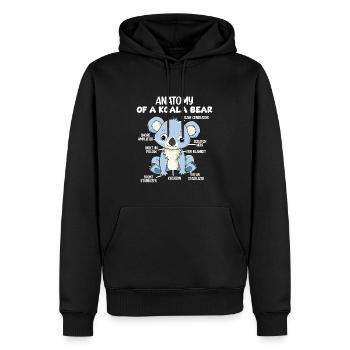 Anatomie eines Koala-Bären - Männer Premium Bio Hoodie - Schwarz - Vorne - Nico (187cm)