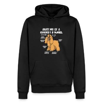 Anatomy of a Cocker Spaniel - Men’s Premium Organic Hoodie - black - Front - Nico (187cm)