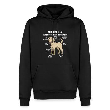 Anatomie d’un Labrador Retriever - Sweat à capuche Premium bio Homme - noir - Devant - Nico (187cm)