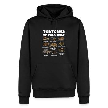 Tortues du monde - Sweat à capuche Premium bio Homme - noir - Devant - Nico (187cm)