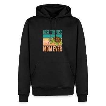 Meilleur moma tortue de tous les temps - Sweat à capuche Premium bio Homme - noir - Devant - Nico (187cm)