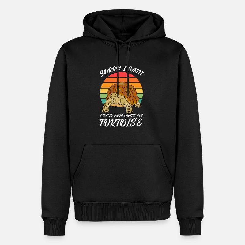 Tortue - Sweat à capuche Premium bio Homme - noir