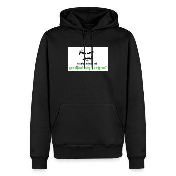 1 - Men’s Premium Organic Hoodie - black - Front - Nico (187cm)