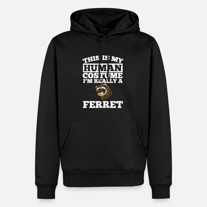 Frettchen - Männer Premium Bio Hoodie - Schwarz