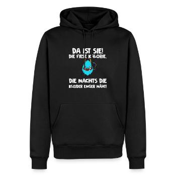 Lustiges Abnehmen Fit Werden Design - Männer Premium Bio Hoodie - Schwarz - Vorne - Nico (187cm)
