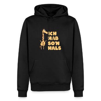 Ich Habe So Einen Hals - Männer Premium Bio Hoodie - Schwarz - Vorne - Nico (187cm)