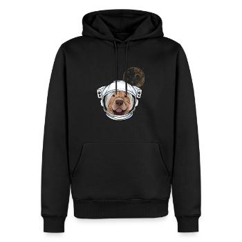 Shar Pei chinois - Sweat à capuche Premium bio Homme - noir - Devant - Nico (187cm)