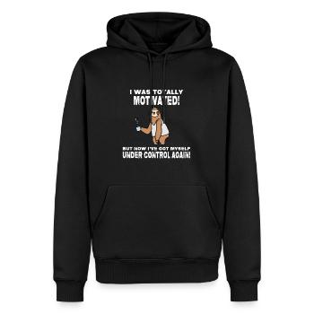 Faultier Faul Motivation - Männer Premium Bio Hoodie - Schwarz - Vorne - Nico (187cm)